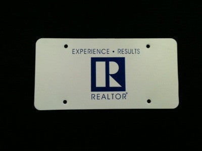 Realtor License Plate Insert