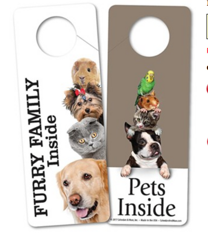 Pets Inside Door Hanger