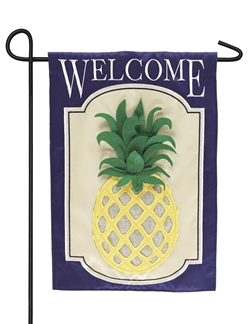 Welcome Pineapple Applique Garden Flag