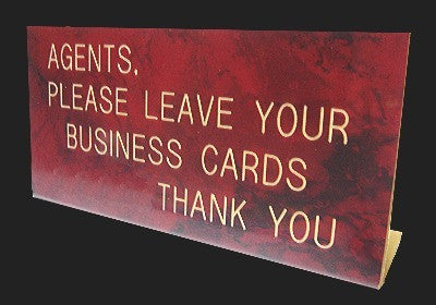 Agent Leave Card Brown