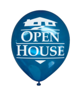 Blue Open House Balloons - 25 Pack