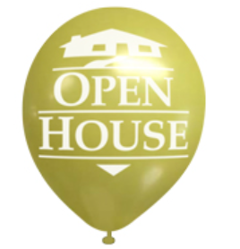 Yellow Open House Balloons - 25 Pack
