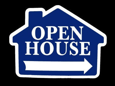 Open House House Shape Blue